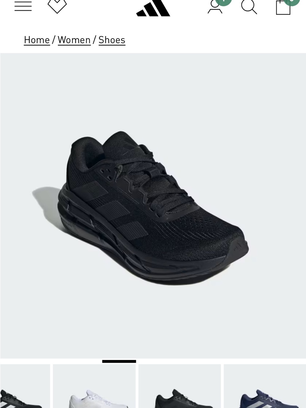 Adidas Woman’s Running Shoe - Black